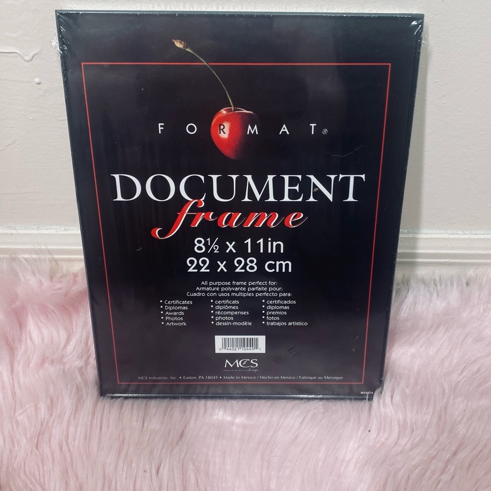 {NWT} MCS Black Document Frame 8 1/2 x 11 in